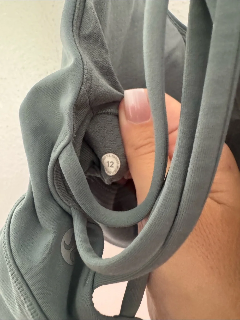 lululemon athletica Strappy High-Neck Sports Bra — Black & Light Blue